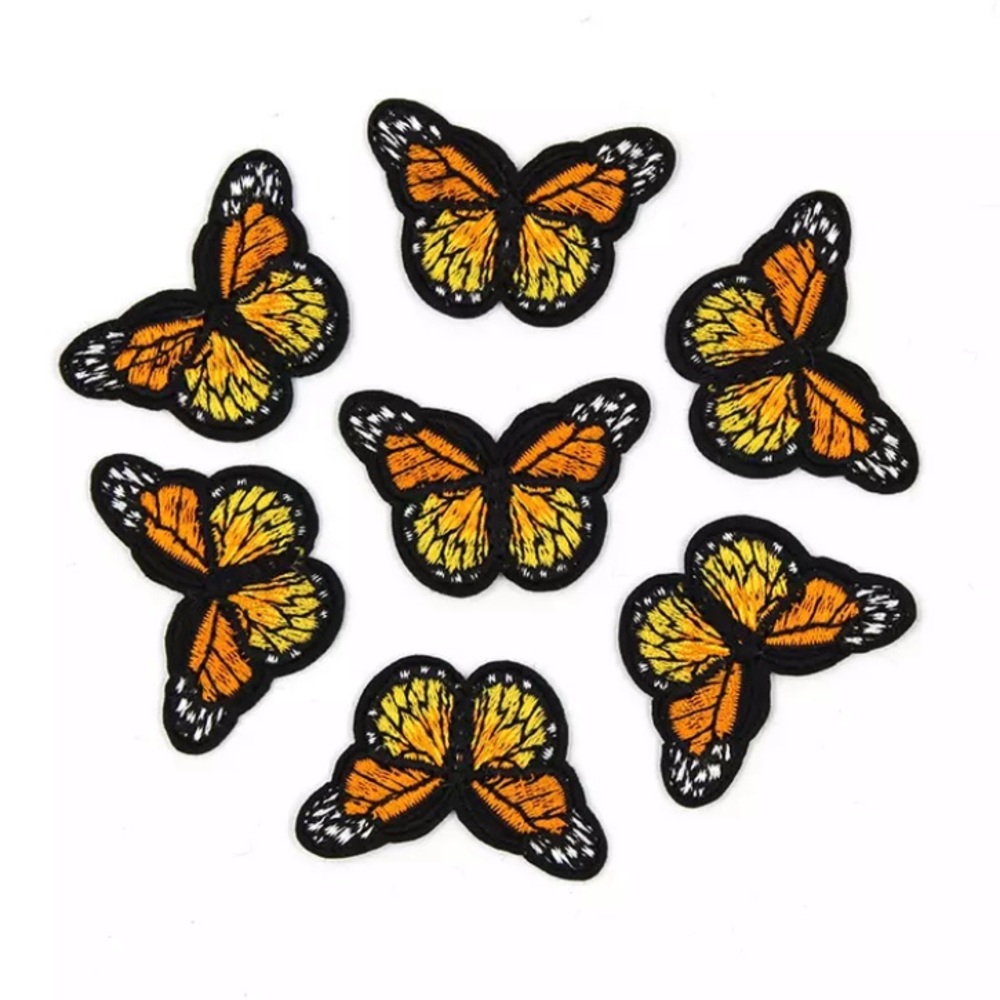 ✨10PCS✨ ORANGE BUTTERFLY PATCHES (Iron on patches)